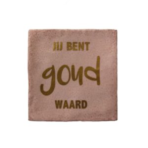 tegeltje. tegeltje cadeautje, tegeltje jij bent goud waard