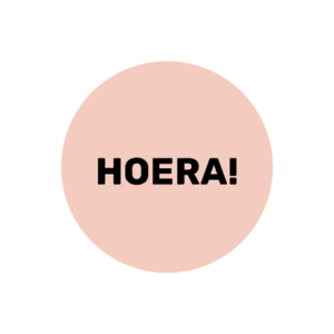 Sticker Hoera roze