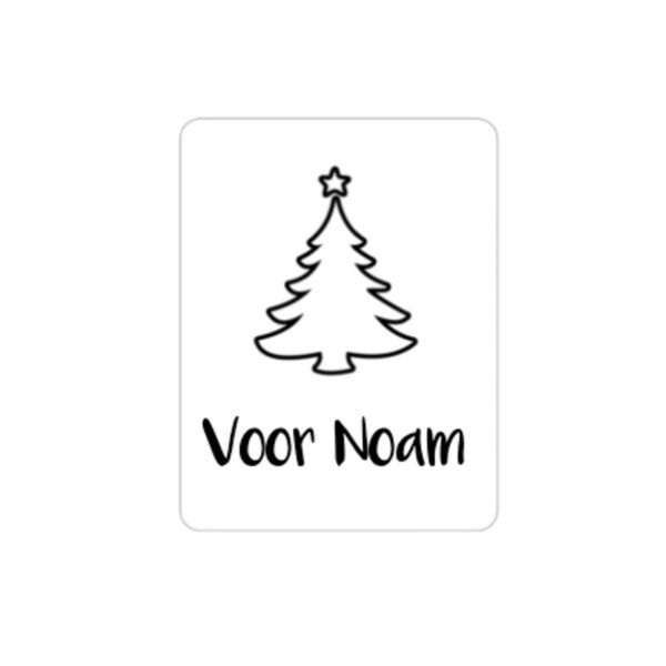 sticker kerst, inpakken kerstcadeautje