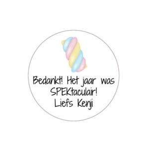 sticker einde schooljaar, bedankje juf, bedankje meester